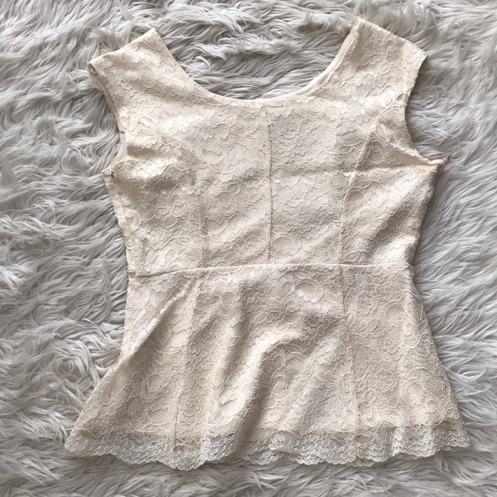 Perfect Condition Lace Peplum Top